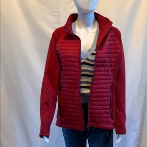 Little Donkey Andy - Women's Burgundy Quilted Puffer Jacket - Size L